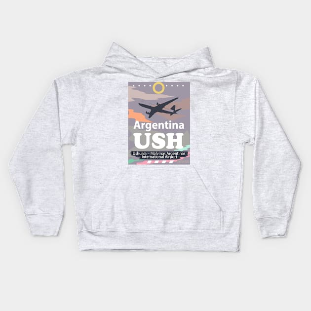 USH Argentina airport Kids Hoodie by Woohoo